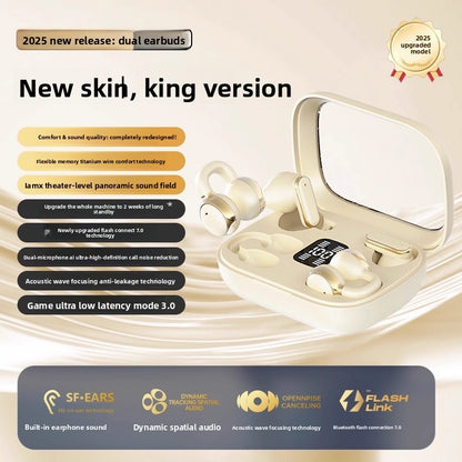 Wireless Bluetooth Ear Clip Earphones with Noise Reduction