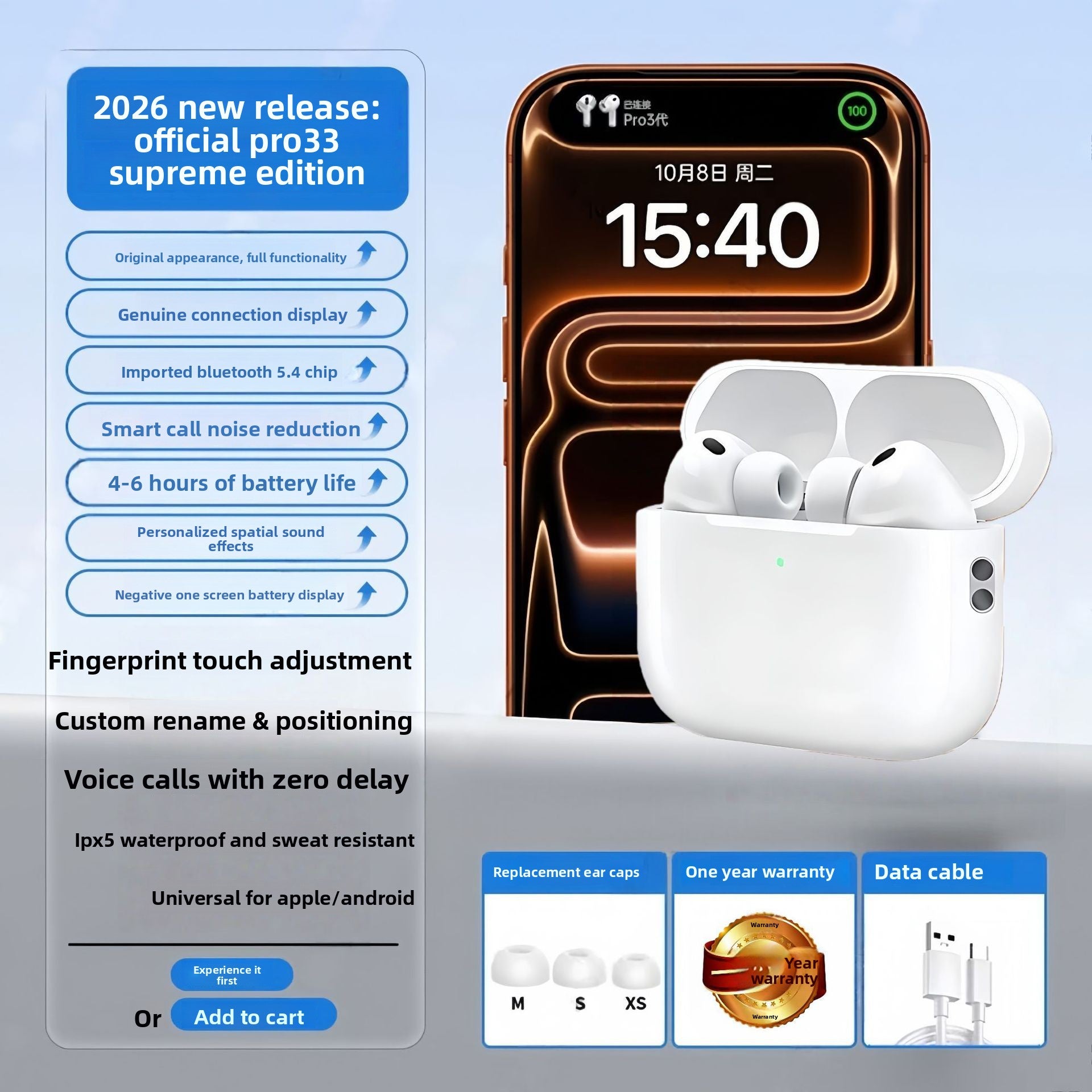 Wireless Bluetooth Earbuds Pro3
