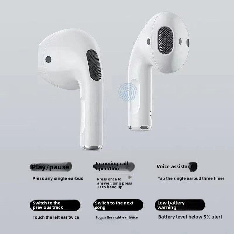 Wireless Bluetooth Earphones Semi-Inear Stereo