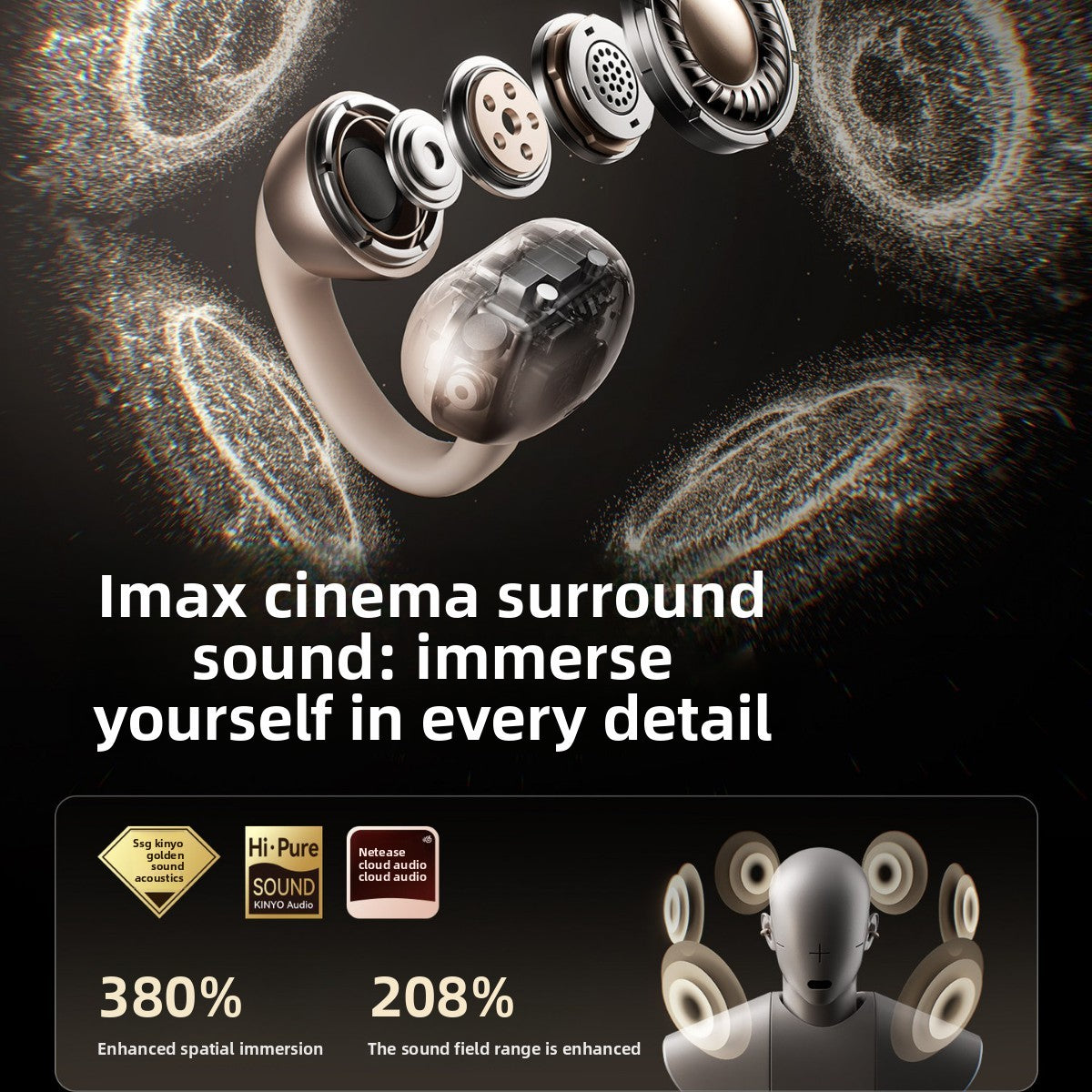 Wireless Bluetooth Earphones with Air Conduction