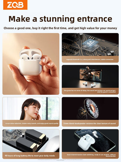 Wireless Bluetooth Earphones with Noise Cancellation