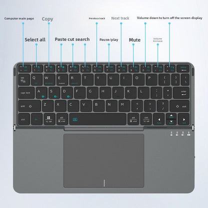 Wireless Bluetooth Folding Keyboard with Detachable Stand