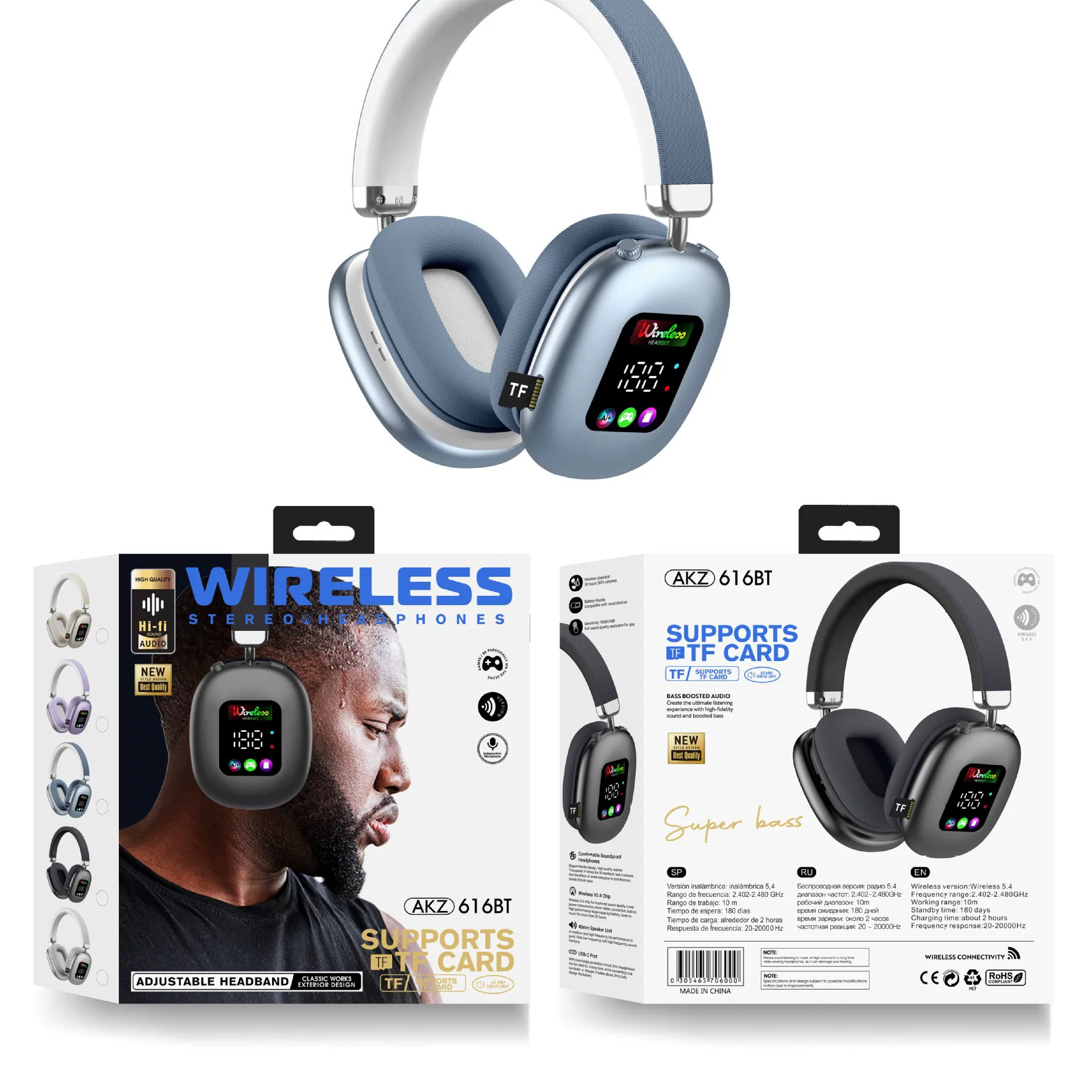Wireless Bluetooth Headphones