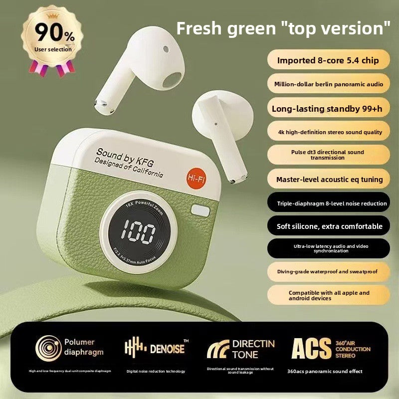 Wireless Bluetooth Headset with Noise Reduction and Long Battery Life
