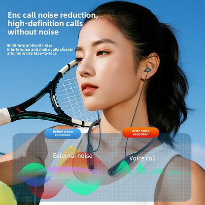 Wireless Bluetooth Neckband Headset with Magnetic Earbuds