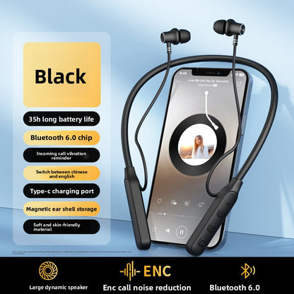 Wireless Bluetooth Neckband Headset with Magnetic Earbuds