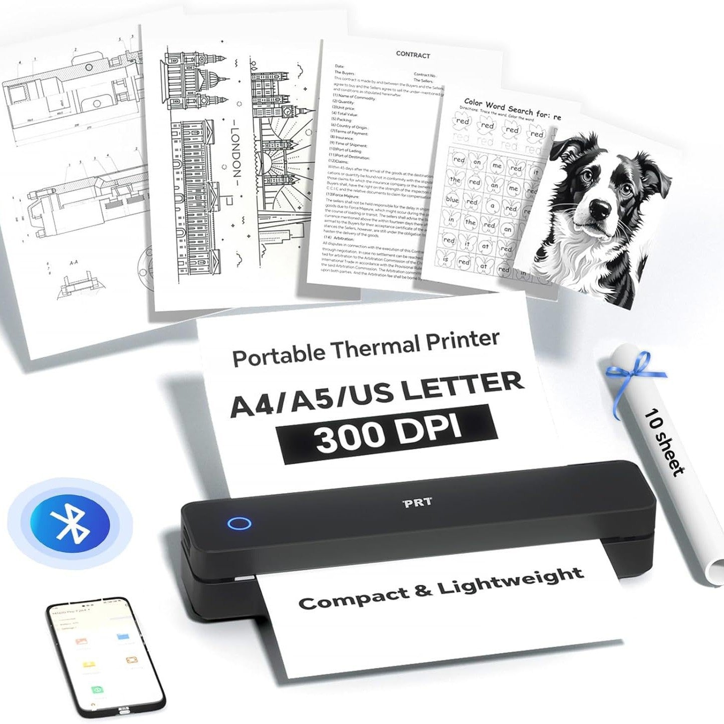 Wireless Bluetooth thermal printer
