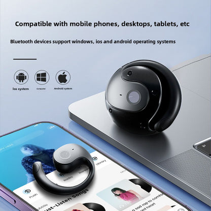 Wireless Bone Conduction Bluetooth Headset with AI Translation