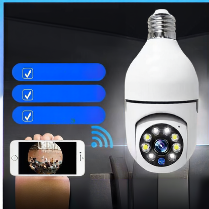 Wireless Bulb Security Camera 360° Panoramic