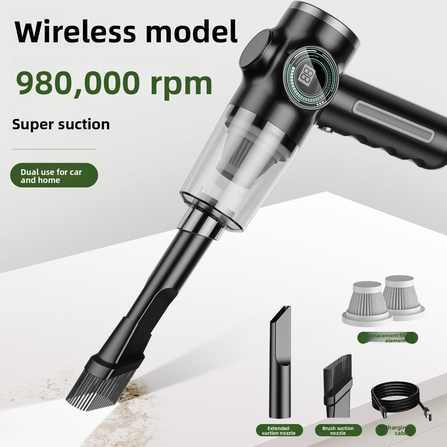 Wireless Car Vacuum Cleaner Portable Handheld Dust Blower