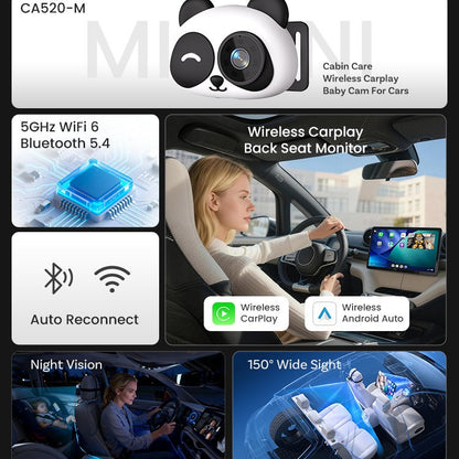 Wireless CarPlay Adapter with Baby Monitor