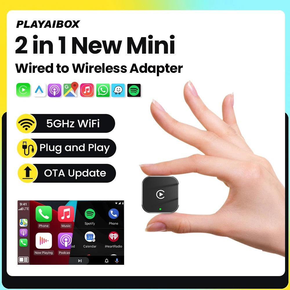 Wireless CarPlay Android Auto Adapter USB Dongle