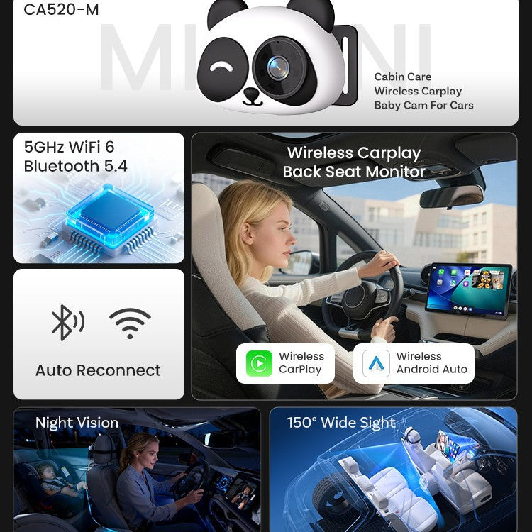 Wireless CarPlay Rearview Camera