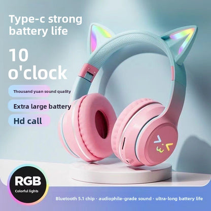 Wireless Cat Ear Gaming Headset