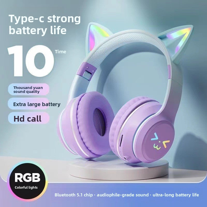 Wireless Cat Ear Gaming Headset