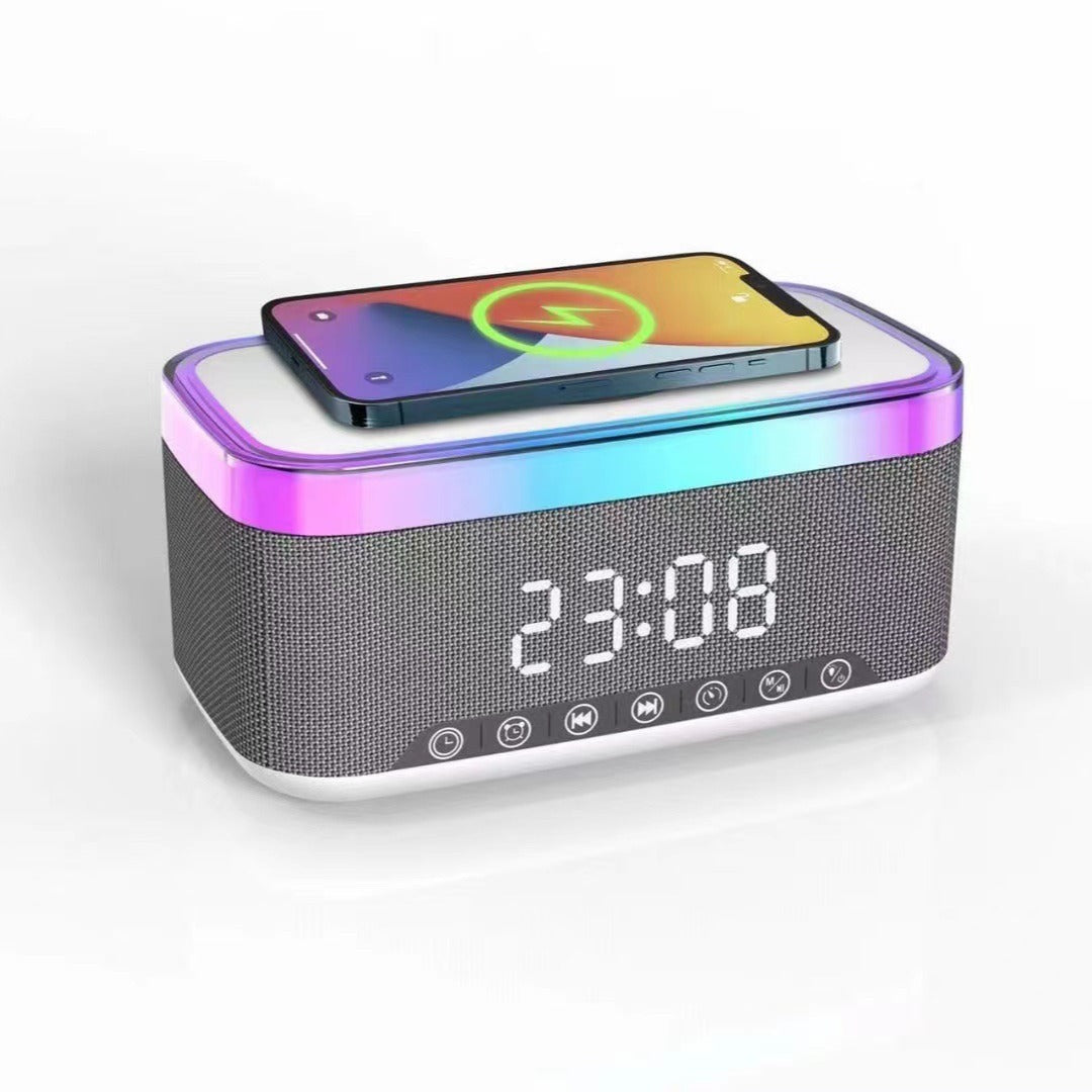 Wireless Charging Bluetooth Speaker with Display Clock