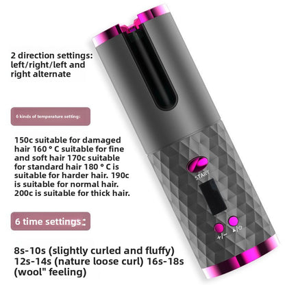 Wireless charging curling iron