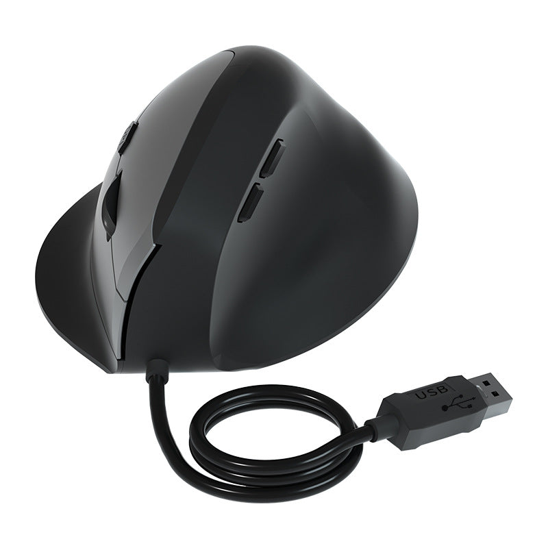 Wireless charging ergonomic upright hand-held mouse