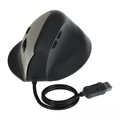 Wireless charging ergonomic upright hand-held mouse
