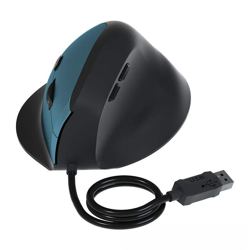 Wireless charging ergonomic upright hand-held mouse