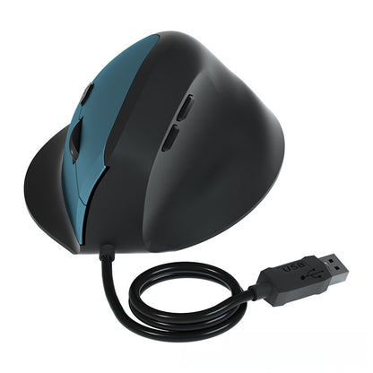 Wireless charging ergonomic upright hand-held mouse