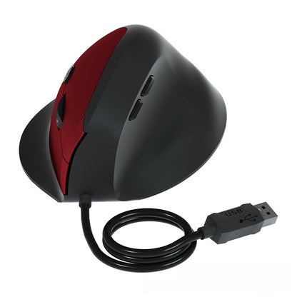 Wireless charging ergonomic upright hand-held mouse