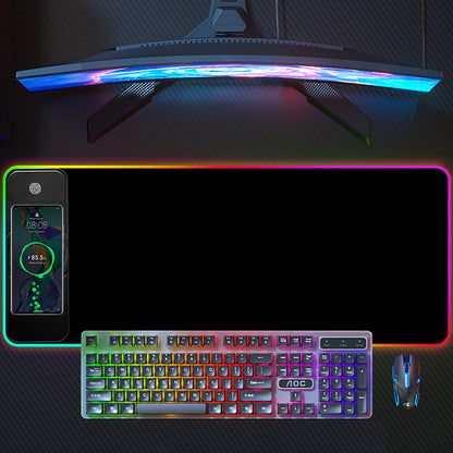 Wireless charging illuminated mouse pad