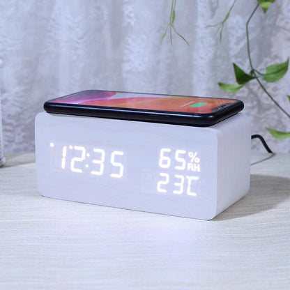 Wireless charging LED electronic clock