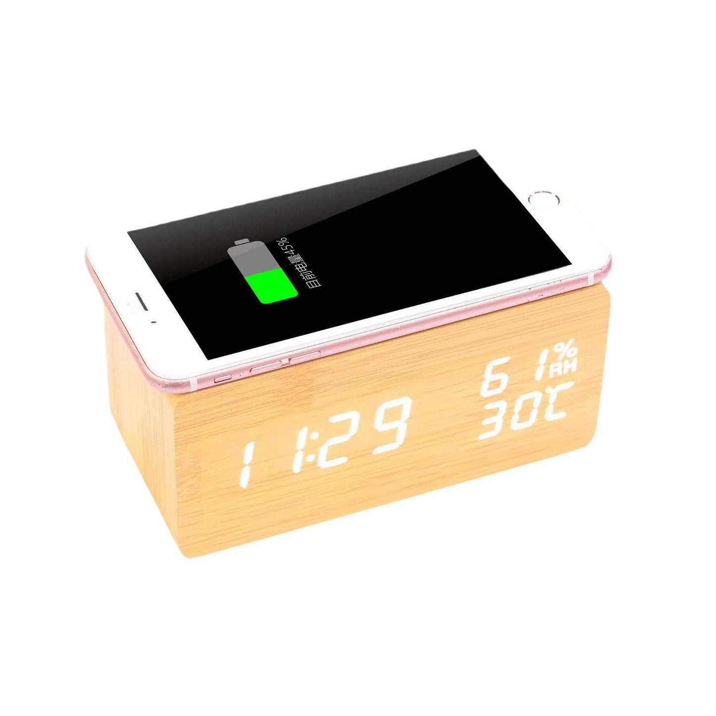 Wireless charging LED electronic clock