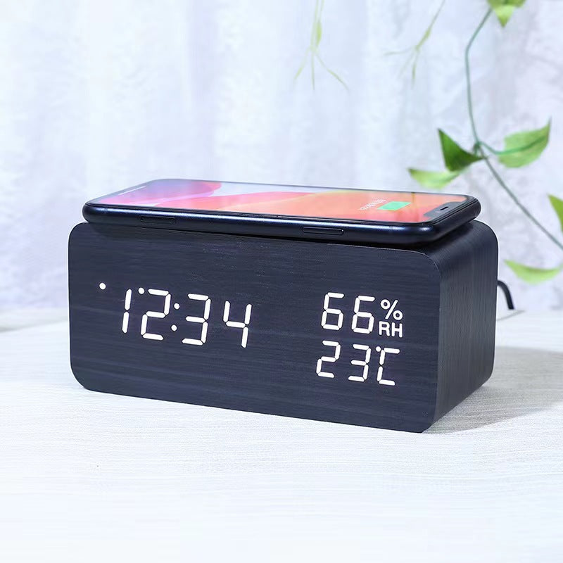 Wireless charging LED electronic clock