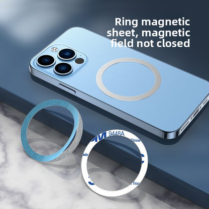 Wireless charging magnetic sheet back mounting