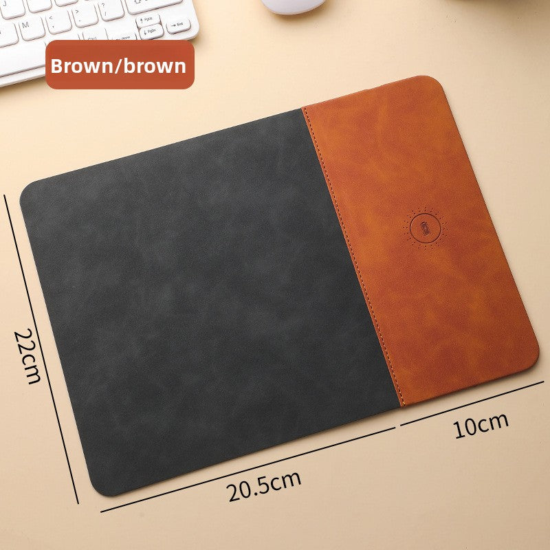 Wireless Charging Mouse Pad 15W Fast Charging PU Desk Mat