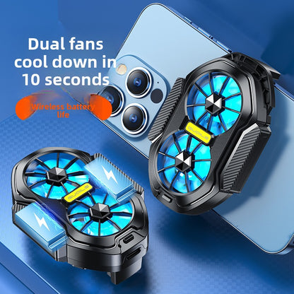 Wireless Charging Phone Cooler with Dual Fans