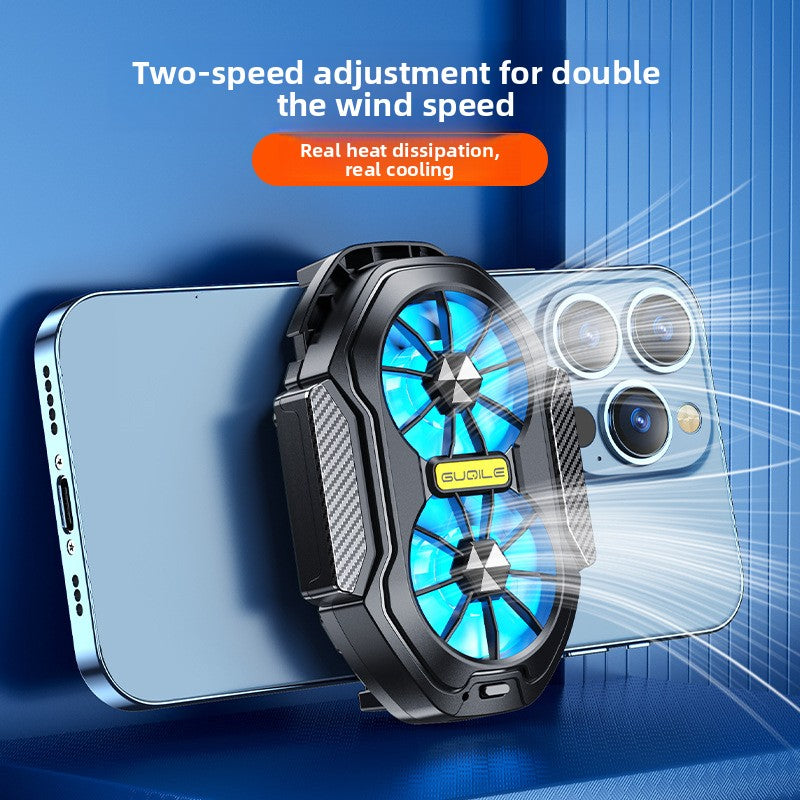 Wireless Charging Phone Cooler with Dual Fans
