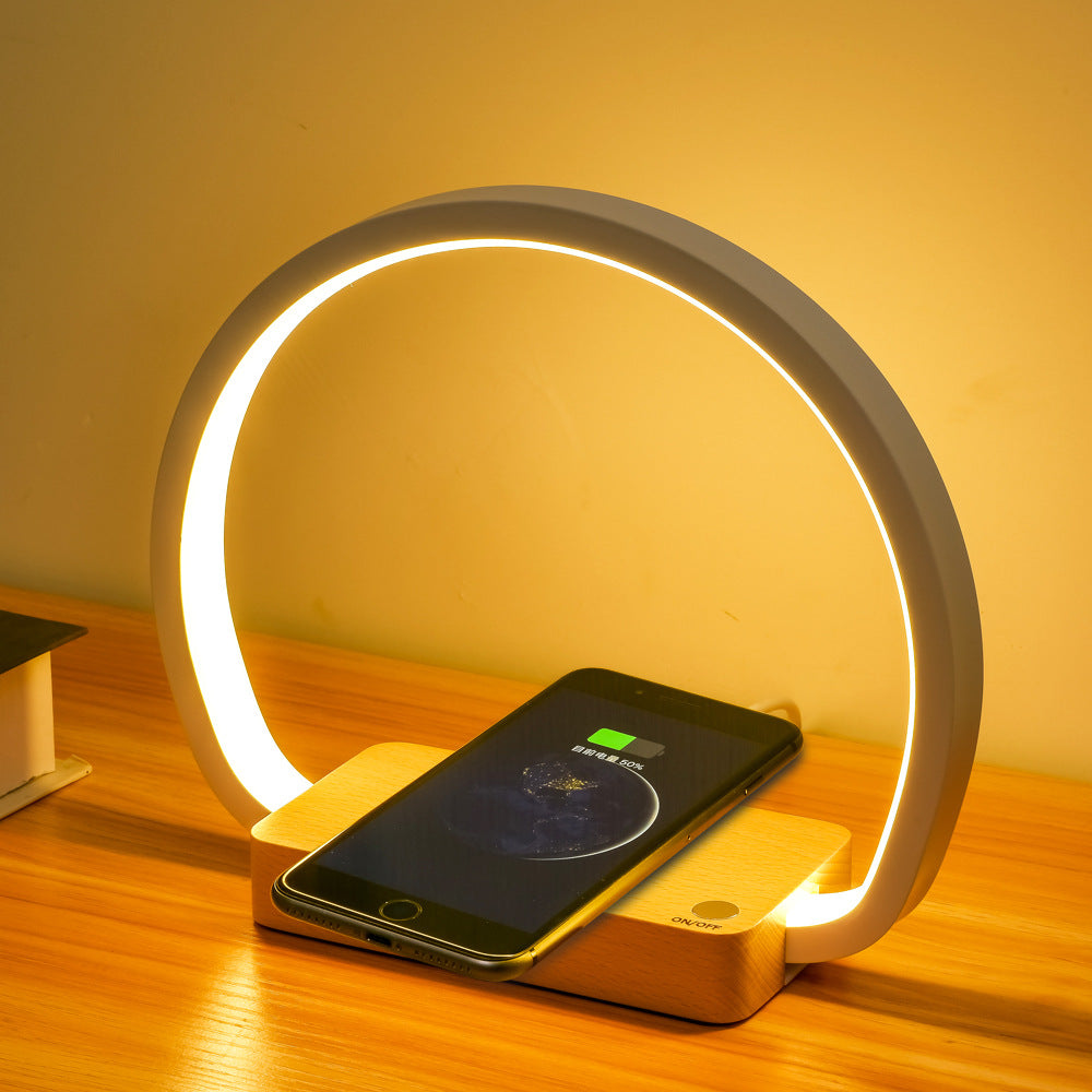 Wireless Charging Table Lamp with Night Light
