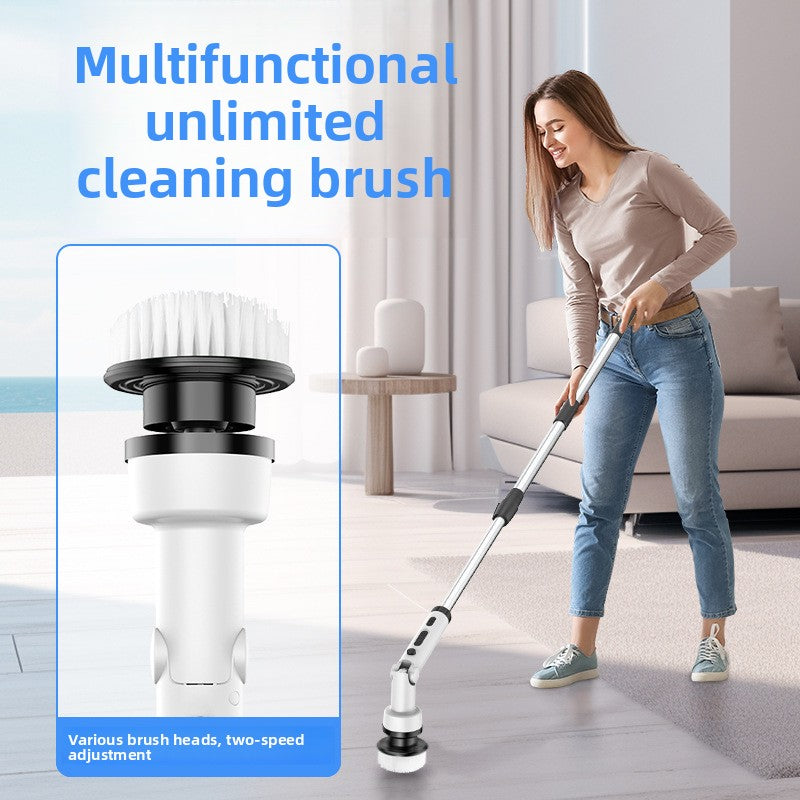 Wireless Electric Cleaning Brush with Rotating Heads