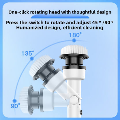 Wireless Electric Cleaning Brush with Rotating Heads