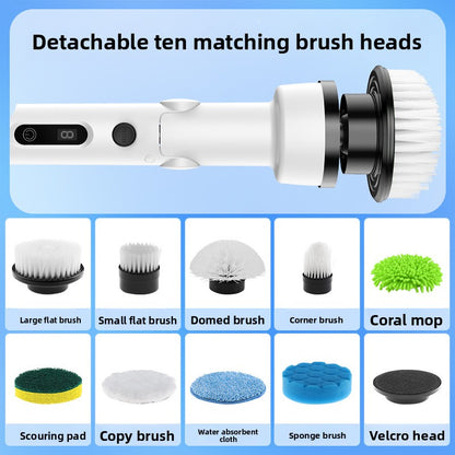 Wireless Electric Cleaning Brush with Rotating Heads