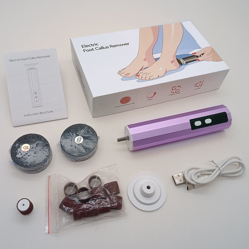 Wireless electric foot grinder