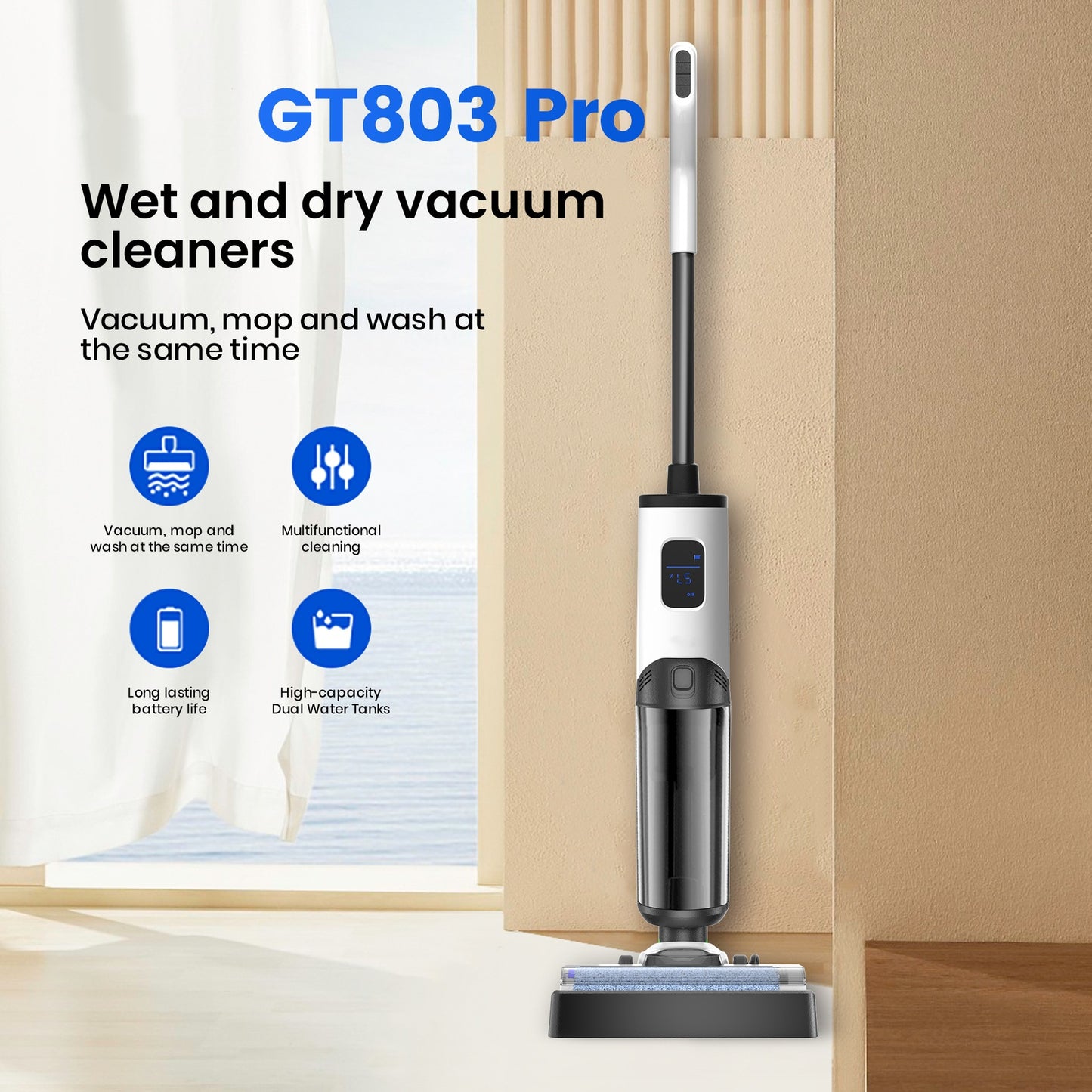 Wireless Floor Sweeper Suction Mopping Machine