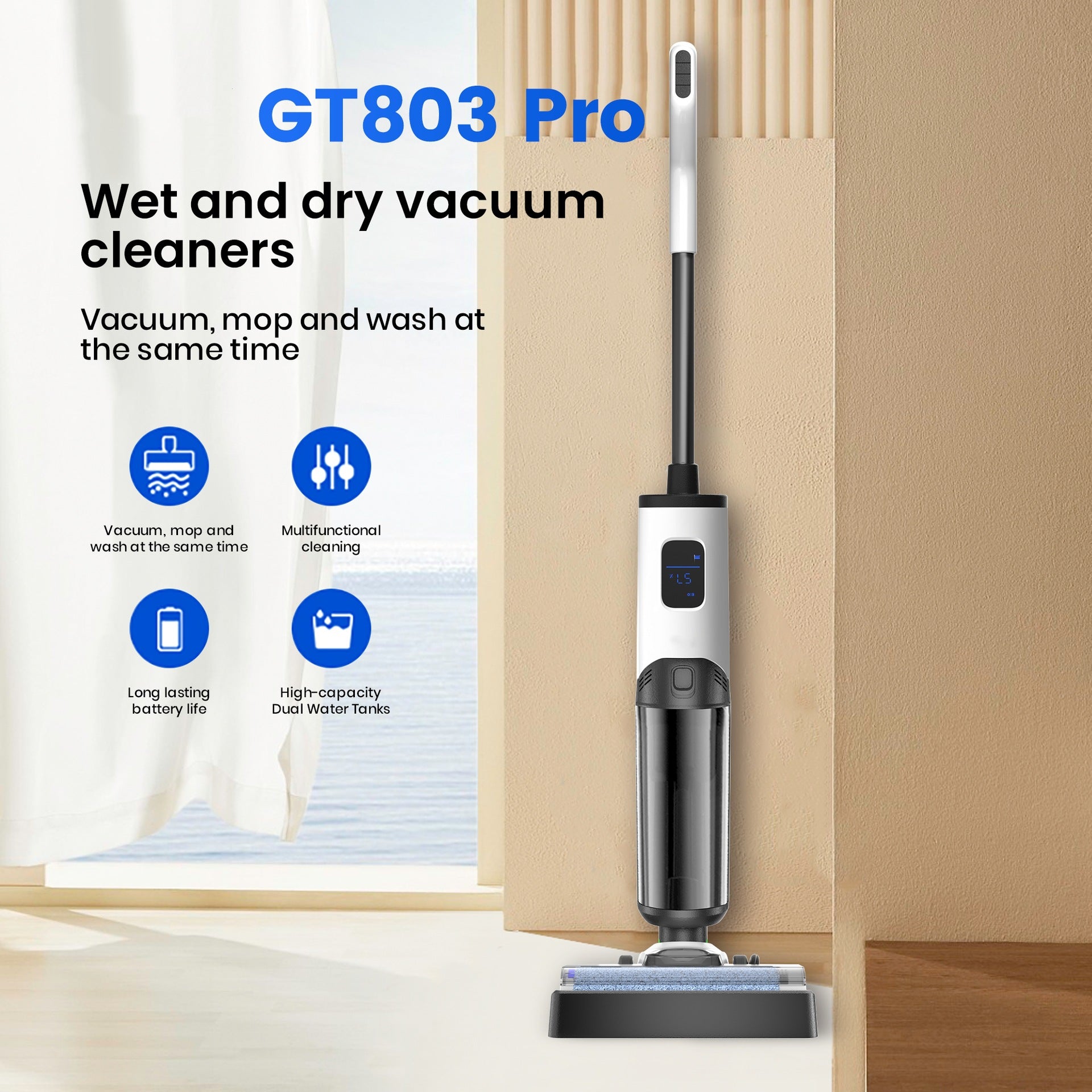 Wireless Floor Sweeper Suction Mopping Machine