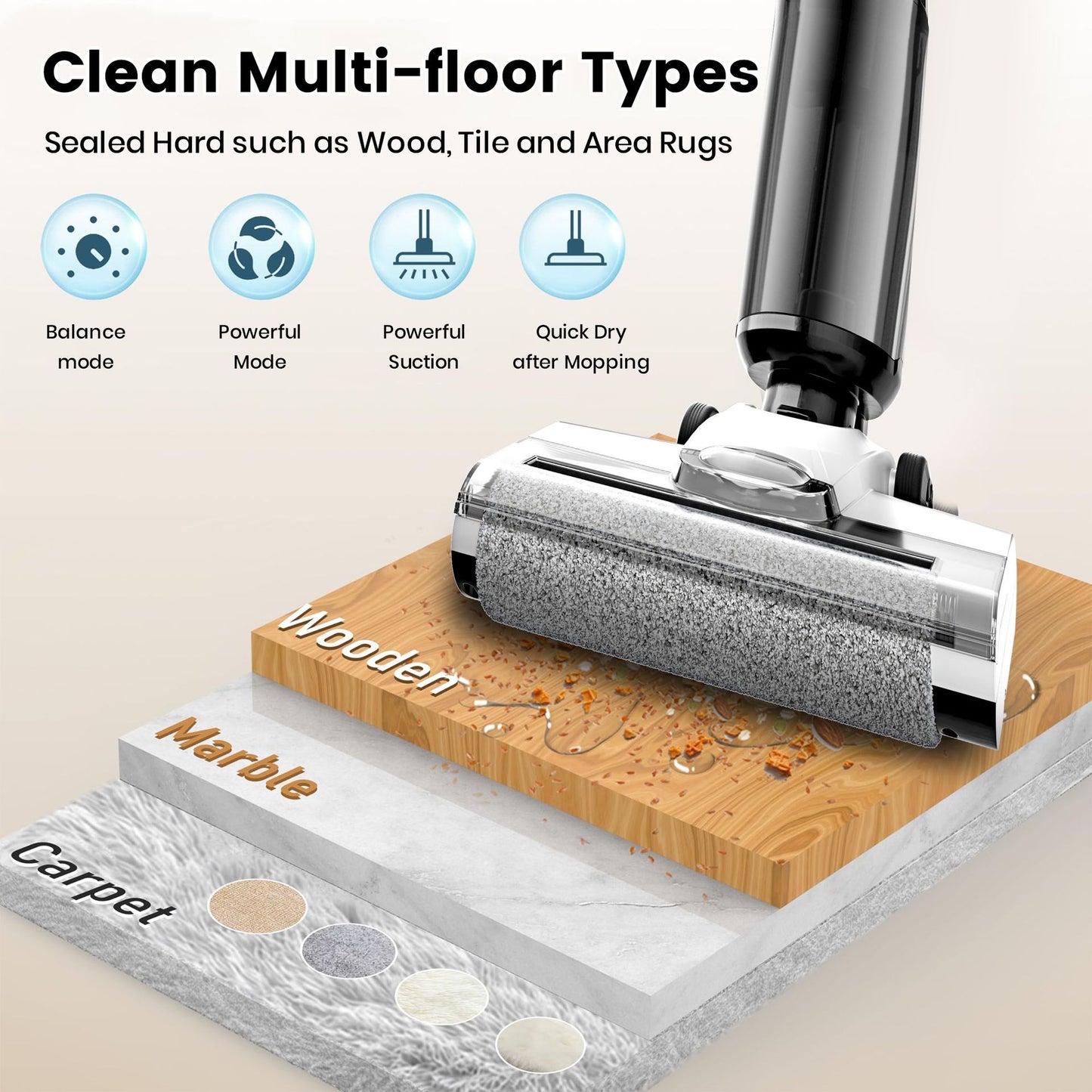 Wireless Floor Sweeper Suction Mopping Machine
