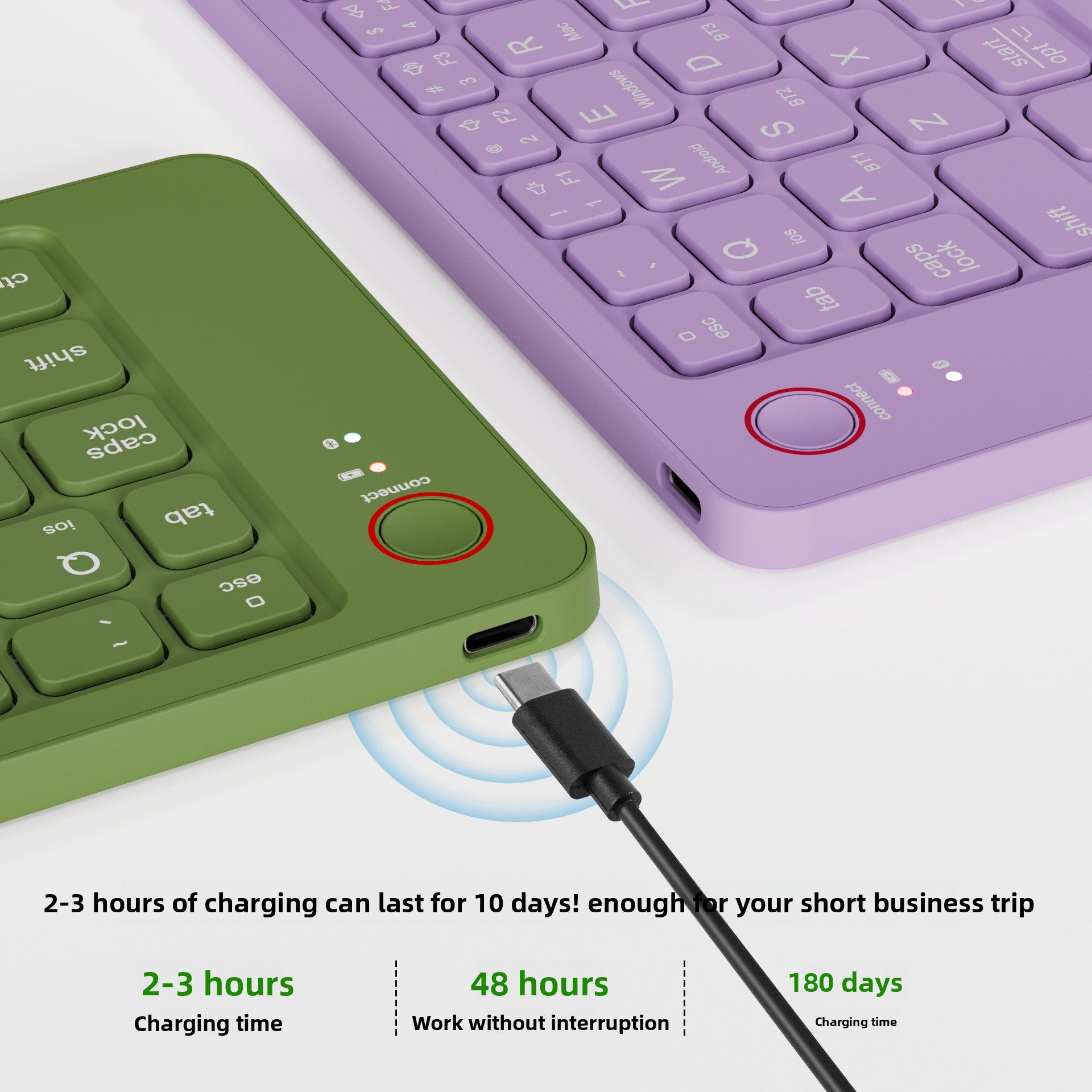 Wireless Folding Bluetooth Keyboard