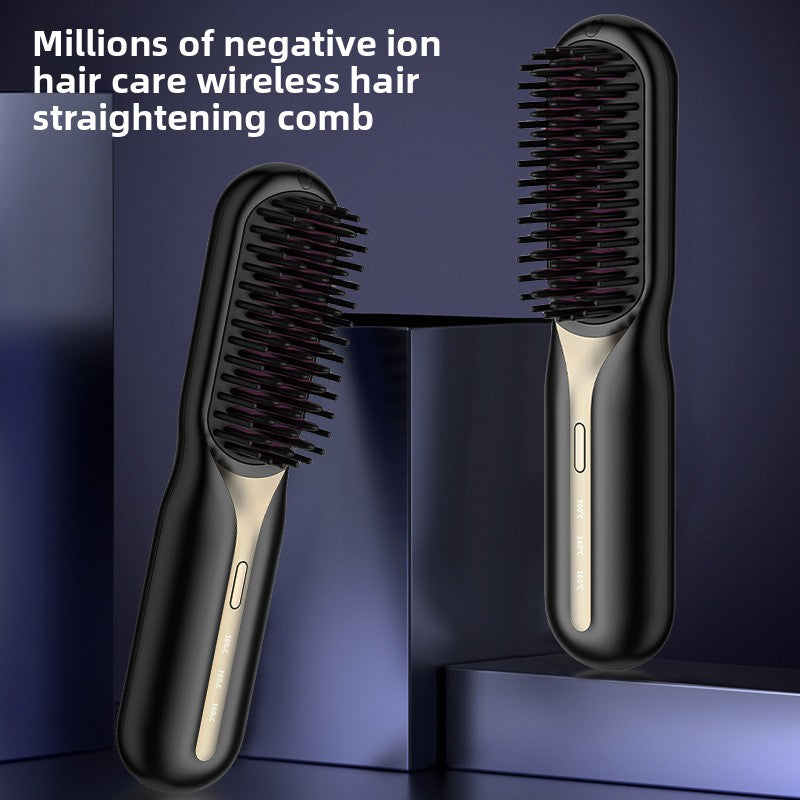 Wireless Hair Straightener Comb with Negative Ion Technology