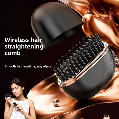 Wireless Hair Straightening Comb with Ceramic Heating