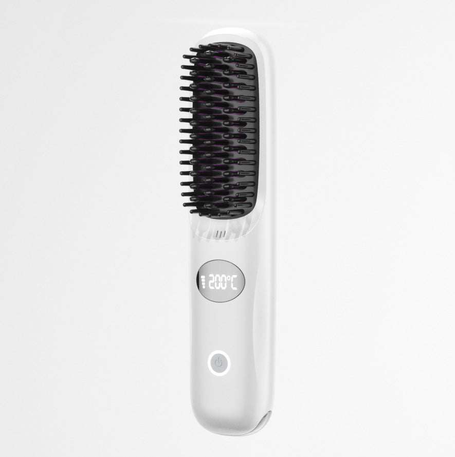 Wireless Hair Straightening Comb with Negative Ion