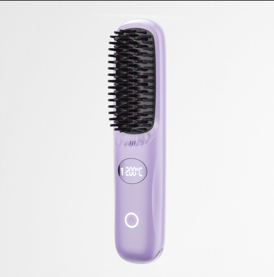 Wireless Hair Straightening Comb with Negative Ion