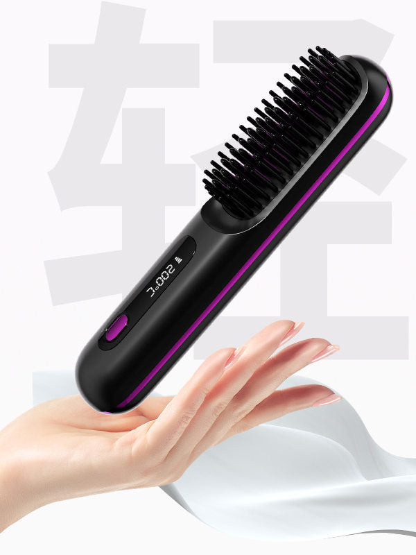 Wireless Hair Straightening Comb with Negative Ion