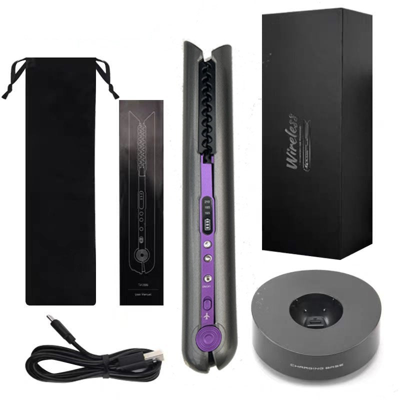 Wireless Hair Styler Curling Iron Straightener