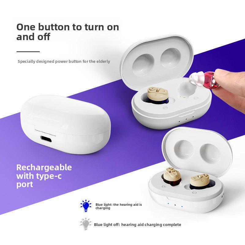 Wireless Hearing Aid with Magnetic Charging